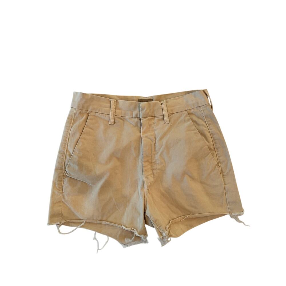 Mother The Shaker Prep Short Fray Killing Time Sesame Beige Cutoff Shorts 25 - Picture 2 of 16